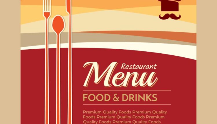 طرح روی جلد منوی رستوران و فست فود   Menu food vector