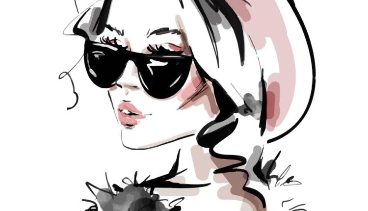 تصاویر وکتور دختر    Fashion girl elegant style vector