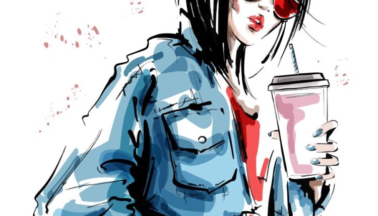 تصاویر وکتور دختر    Fashion girl elegant style vector