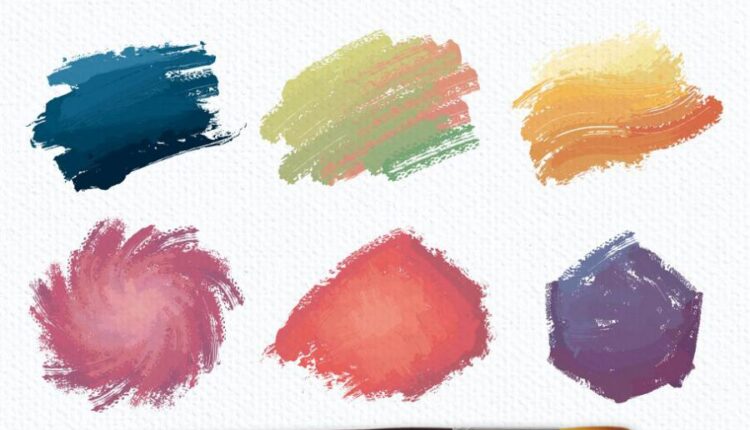 براش تکنیک رنگ و روغن برای ایلوستریتور   Oil Paint Brushes