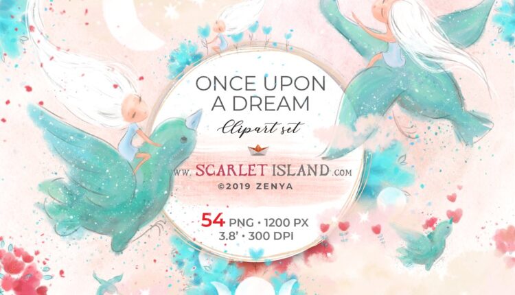 تصاویر png تصویر سازی رویایی کودک   Once Upon a Dream