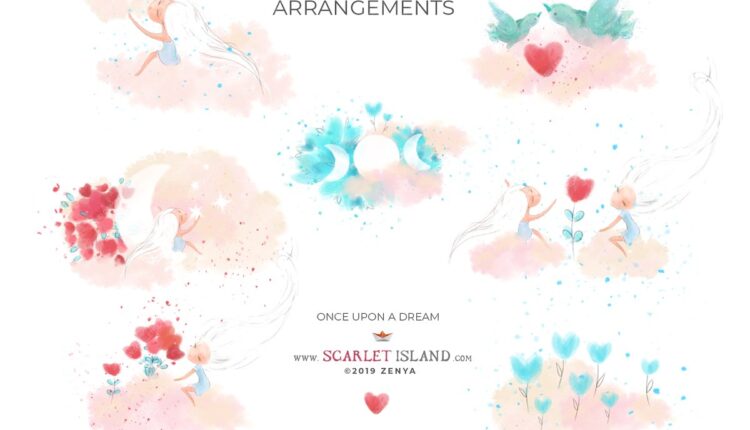 تصاویر png تصویر سازی رویایی کودک   Once Upon a Dream