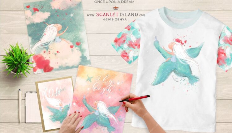 تصاویر png تصویر سازی رویایی کودک   Once Upon a Dream