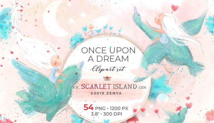 تصاویر png تصویر سازی رویایی کودک   Once Upon a Dream