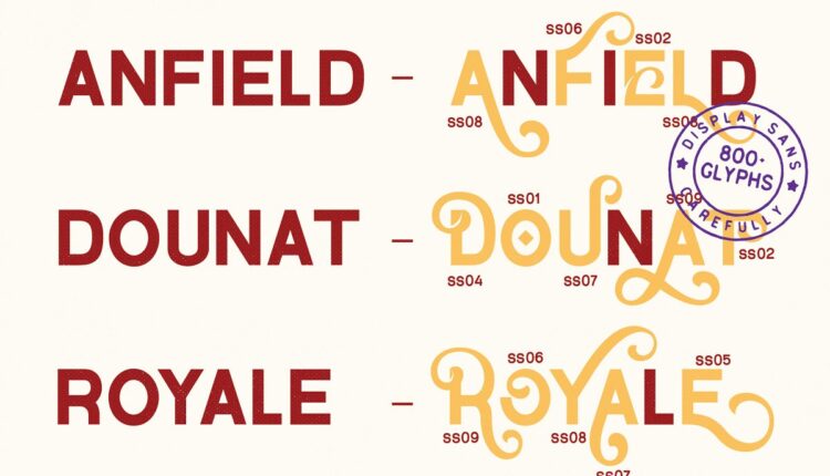 فونت انگلیسی فانتزی باسارو   Basaro Display Typeface