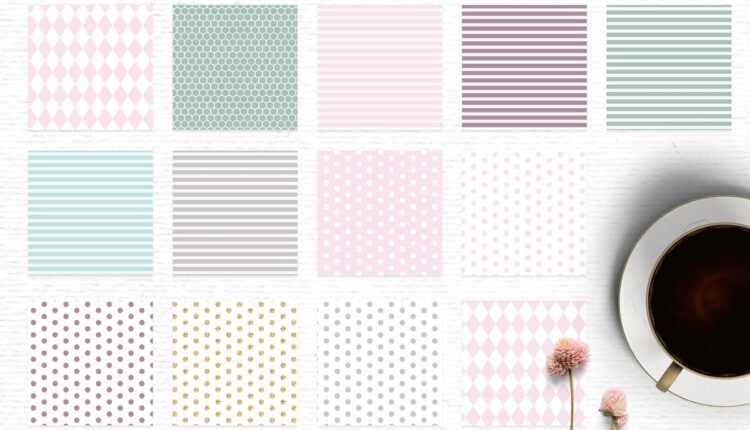 پترن های هندسی کاغذی   Geometric Digital Papers