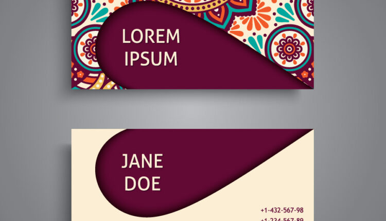 وکتور فایل لایه باز کارت ویزیت   Business Card Vintage