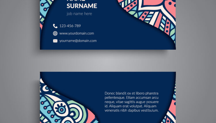 وکتور فایل لایه باز کارت ویزیت   Business Card Vintage