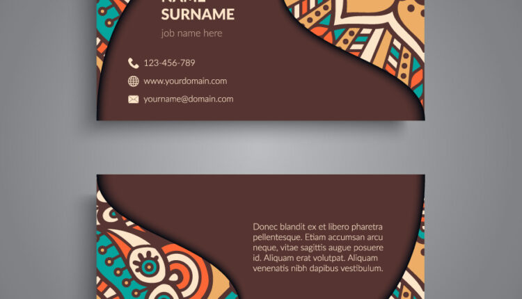 وکتور فایل لایه باز کارت ویزیت   Business Card Vintage