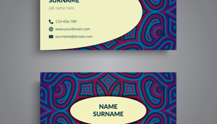 وکتور فایل لایه باز کارت ویزیت   Business Card Vintage