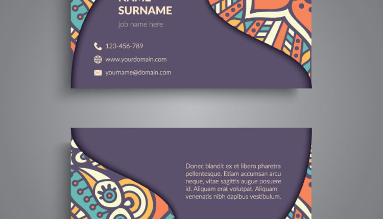 وکتور فایل لایه باز کارت ویزیت   Business Card Vintage