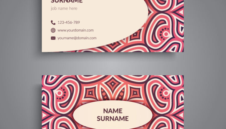 وکتور فایل لایه باز کارت ویزیت   Business Card Vintage