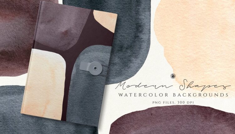 تصاویر PNG آبرنگی مدرن   Watercolor Backgrounds