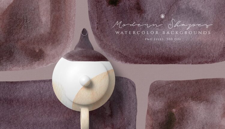 تصاویر PNG آبرنگی مدرن   Watercolor Backgrounds