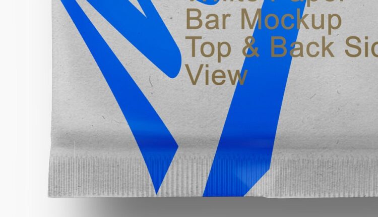 موکاپ بسته بندی دستمال کاغذی جیبی   White Paper Bar Mockup