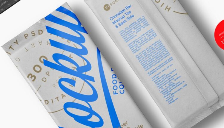 موکاپ بسته بندی دستمال کاغذی جیبی   White Paper Bar Mockup