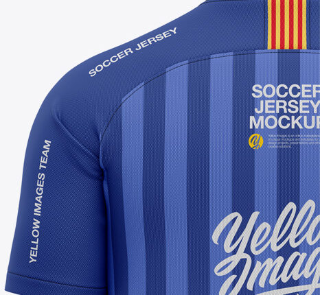 موکاپ بلوز یقه هفت ورزشی مردانه   Mens Soccer V Neck Mockup