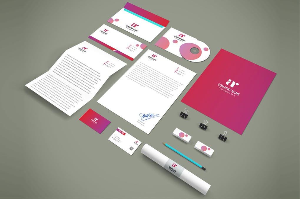 فایل لایه باز ست اداری و برند سری دوم 2 Branding Stationary