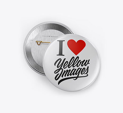 موکاپ جذاب پیکسل   Two Button Pins Mockup