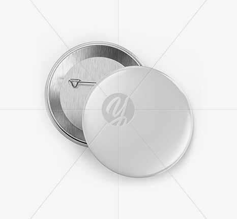 موکاپ جذاب پیکسل   Two Button Pins Mockup