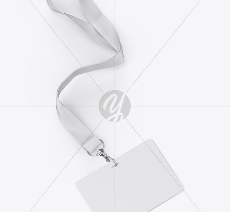 موکاپ کارت پرسنلی افقی   Horizontal ID Card Mockup