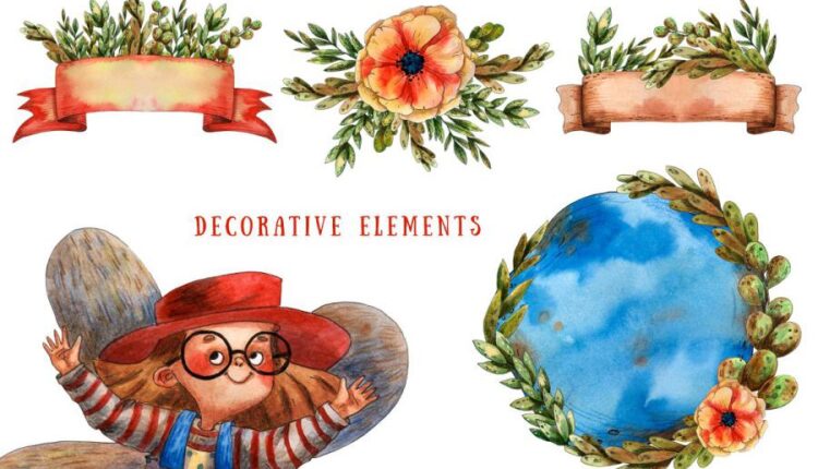 31 تصویر PNG آبرنگی جادوگر کوچولو   Little Fairies Watercolor