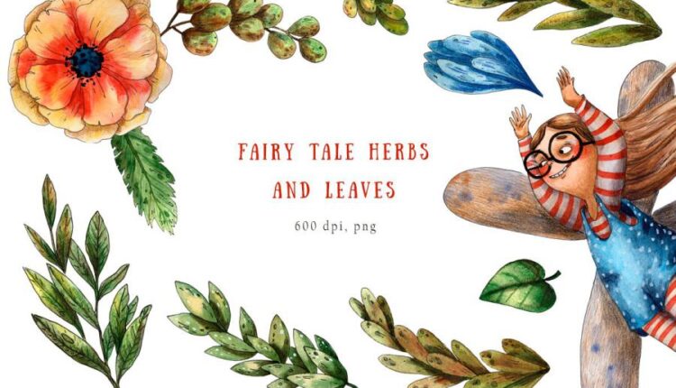 31 تصویر PNG آبرنگی جادوگر کوچولو   Little Fairies Watercolor