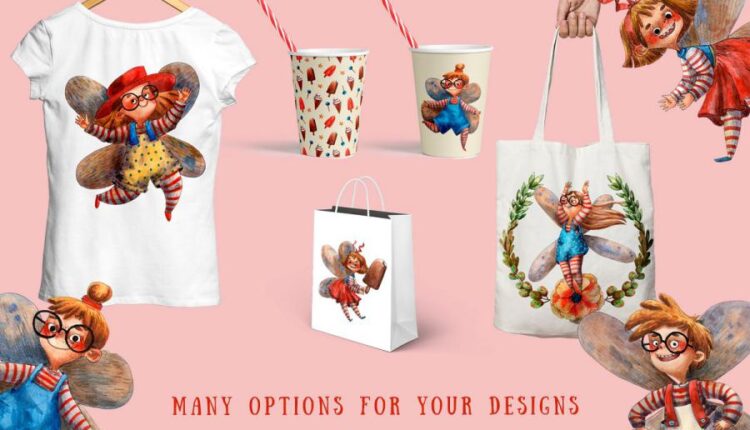 31 تصویر PNG آبرنگی جادوگر کوچولو   Little Fairies Watercolor