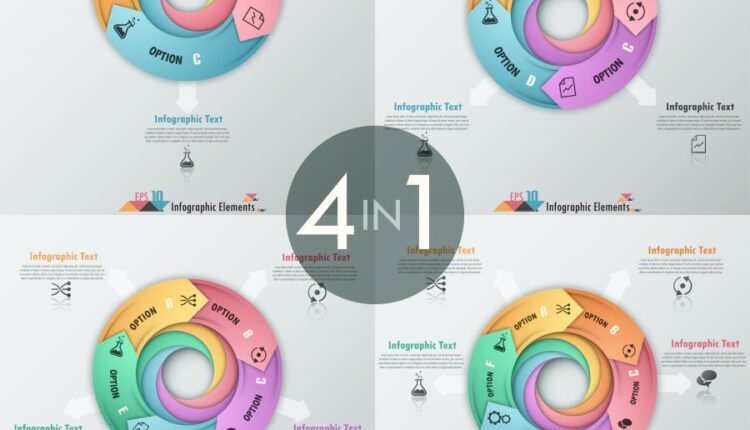 وکتور اینفوگرافیک کاربردی مدرن   Modern info graphics banner