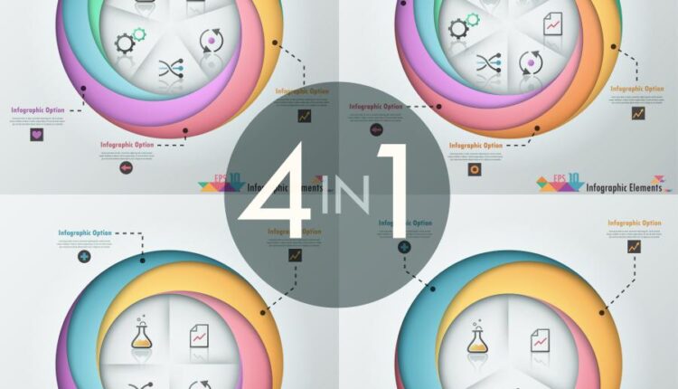 وکتور اینفوگرافیک کاربردی مدرن   Modern info graphics banner