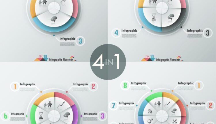 وکتور اینفوگرافیک کاربردی مدرن   Modern info graphics banner