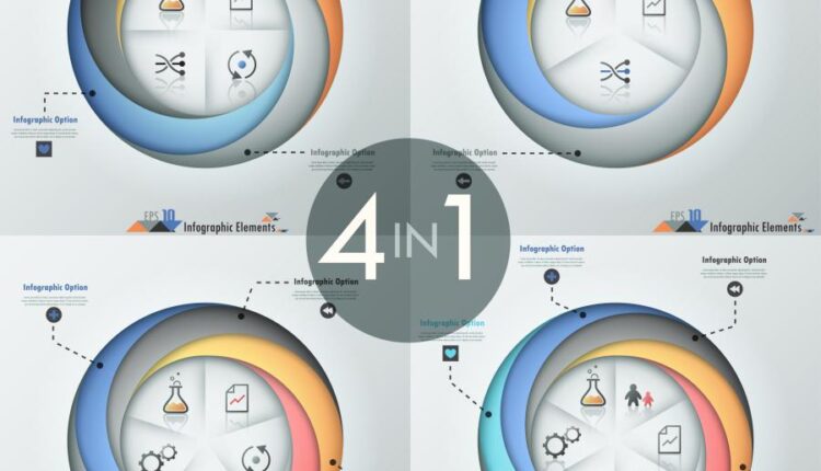 وکتور اینفوگرافیک کاربردی مدرن   Modern info graphics banner