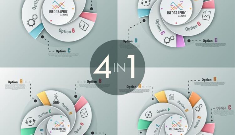 وکتور اینفوگرافیک کاربردی مدرن   Modern info graphics banner