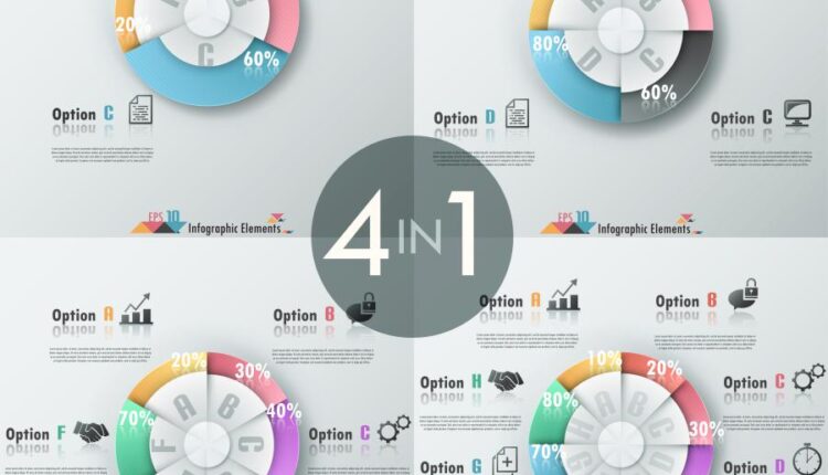 وکتور اینفوگرافیک کاربردی مدرن   Modern info graphics banner