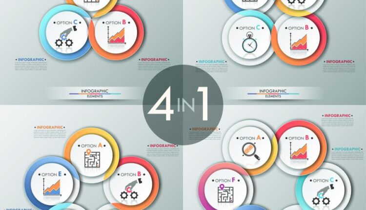 وکتور اینفوگرافیک کاربردی مدرن   Modern info graphics banner