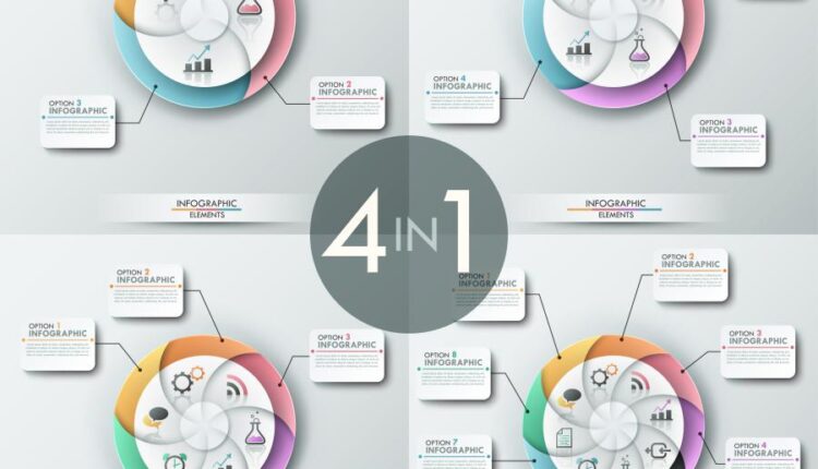 وکتور اینفوگرافیک کاربردی مدرن   Modern info graphics banner