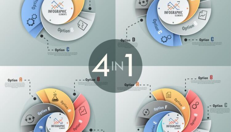 وکتور اینفوگرافیک کاربردی مدرن   Modern info graphics banner