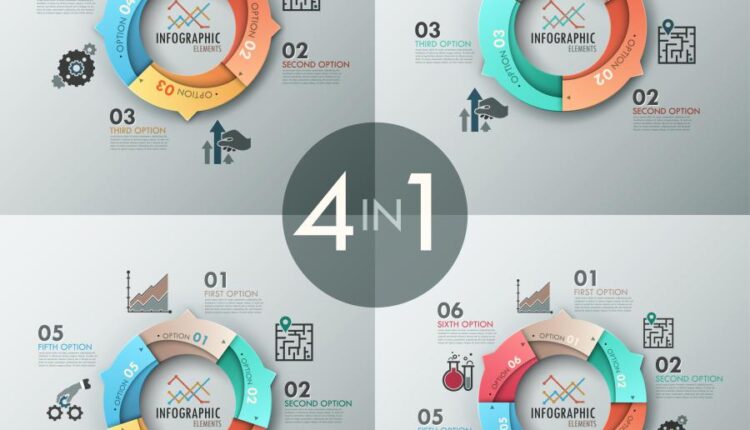 وکتور اینفوگرافیک کاربردی مدرن   Modern info graphics banner