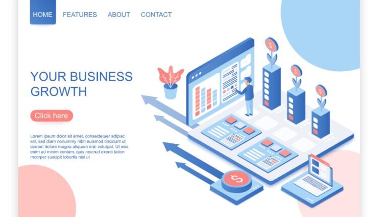 وکتور های ایزومتریک برای وبسایت   Website isometric vector