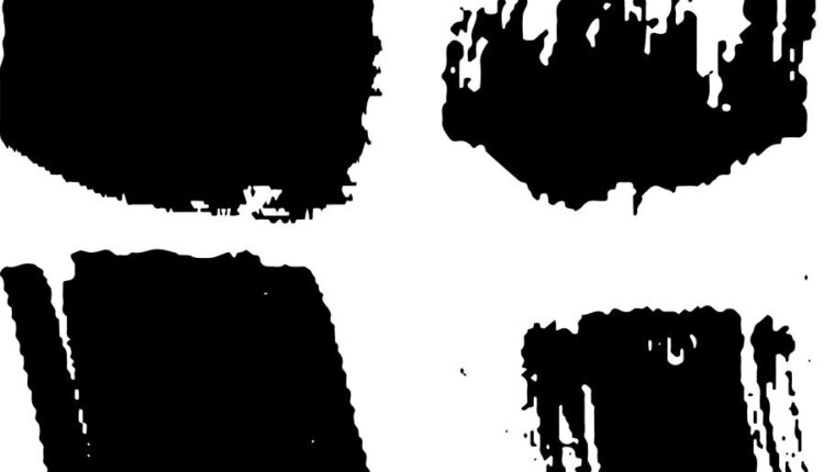 براش و تکسچر آب مرکب برای ایلوستریتور   black texture brush