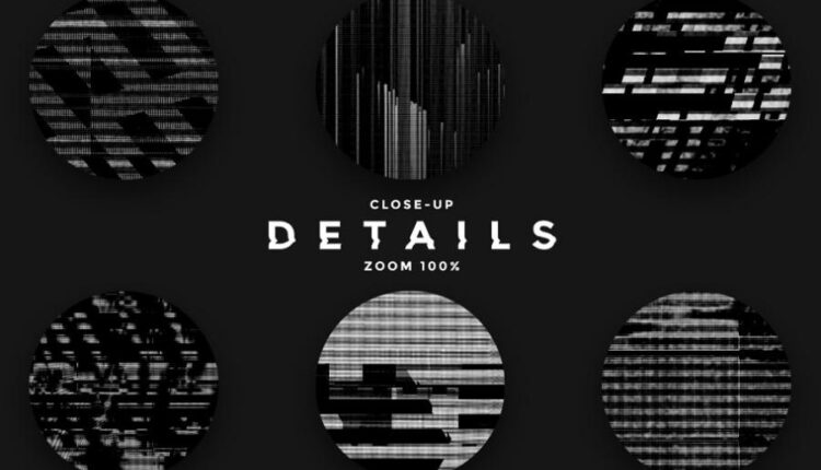 تکسچر و اشکال هندسی نویر   Noir Glitch textures and shapes