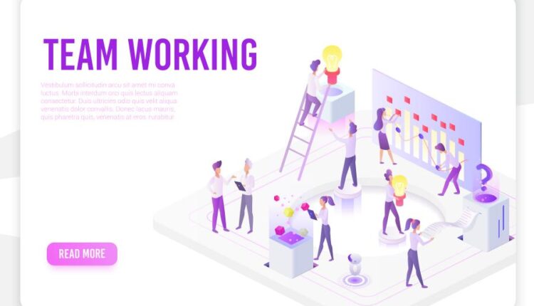 وکتور های ایزومتریک برای وبسایت   Website isometric vector