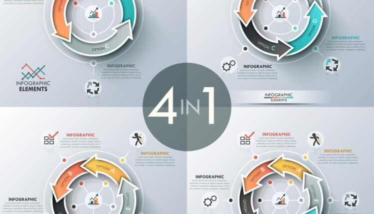 وکتور اینفوگرافیک کاربردی مدرن   Modern info graphics banner