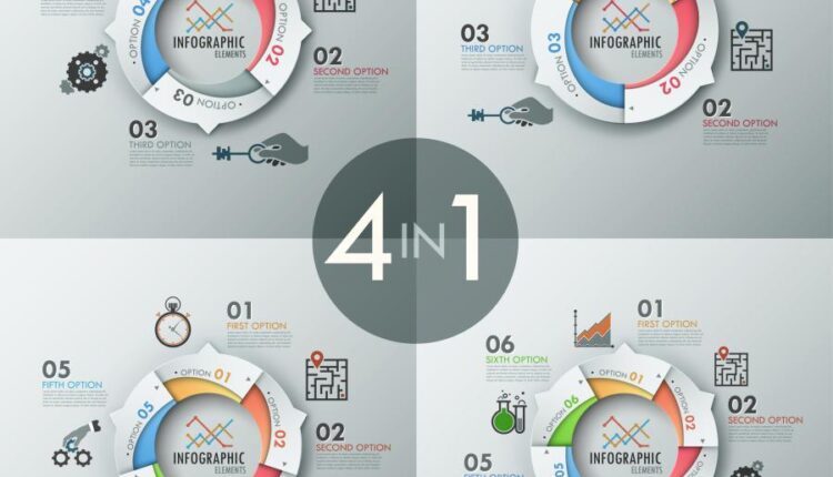 وکتور اینفوگرافیک کاربردی مدرن   Modern info graphics banner