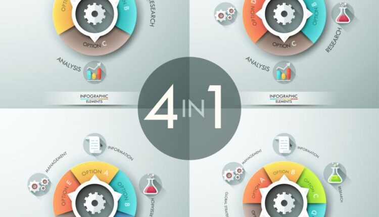 وکتور اینفوگرافیک کاربردی مدرن   Modern info graphics banner