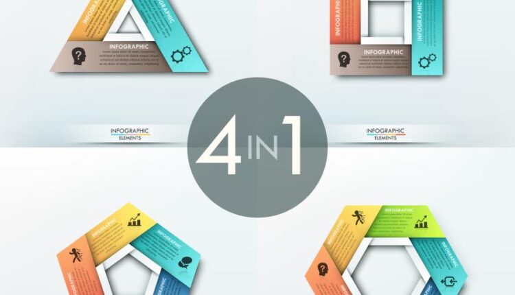 وکتور اینفوگرافیک کاربردی مدرن   Modern info graphics banner