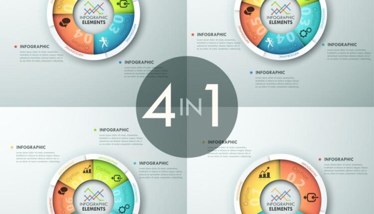 وکتور اینفوگرافیک کاربردی مدرن   Modern info graphics banner