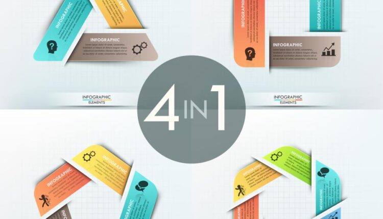 وکتور اینفوگرافیک کاربردی مدرن   Modern info graphics banner