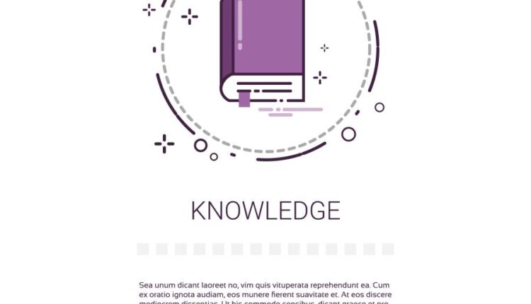 وکتور جذاب علم و دانش و معرفت   Learning Web Banner