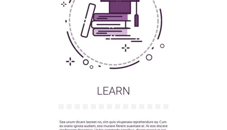 وکتور جذاب علم و دانش و معرفت   Learning Web Banner